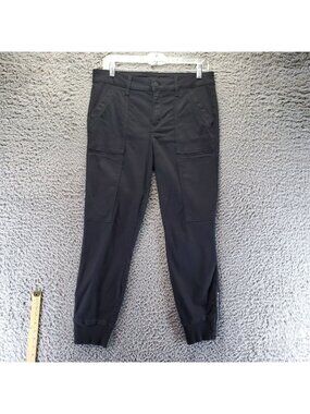 Level 99 Pants Womens Size 29 Black Jogger Style Cotton Blend Cargo *Read*